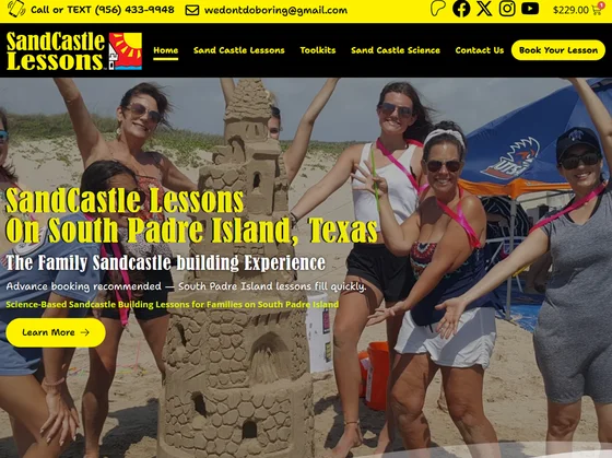 Sandcastle Lessons website